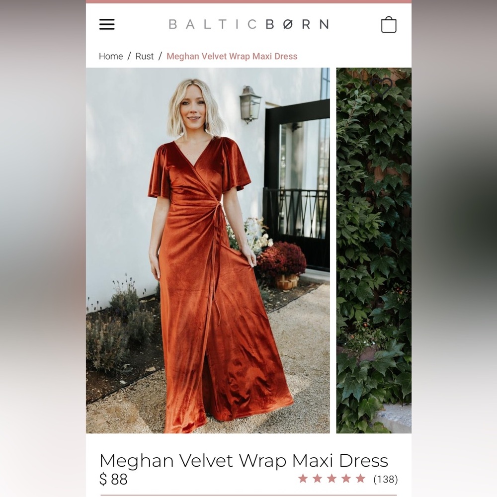 Baltic Born Velvet Wrap Dress